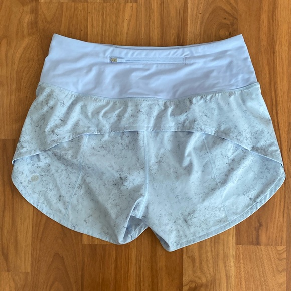 ❤️ Lululemon Speed Up Mid-Rise Lined Short 4" Pastel Blue Multi Size 6 - Picture 11 of 15